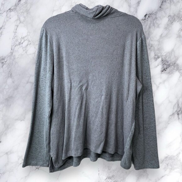 Chico’s Weekend Sweater Womens XL Gray Cowl Neck Soft Cozy Oversized Relaxed - Picture 2 of 10